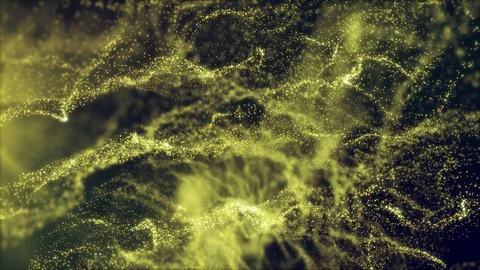 Gold glittering star dust flowing particles on black background. Stock Footage 126123725