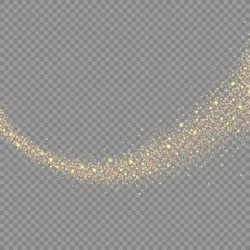 Gold glittering wave transparent background for luxury greeting Stock Illustration
