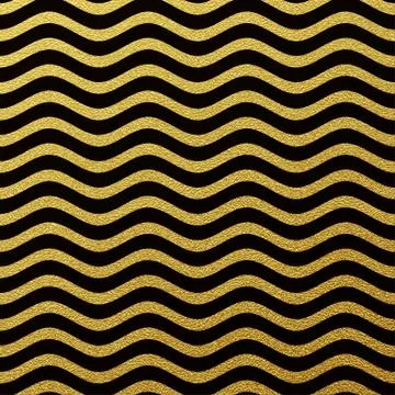 Gold glittering waves textured background Stock Illustration