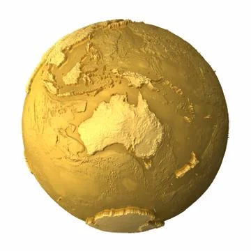 Gold globe - australia 库存插图