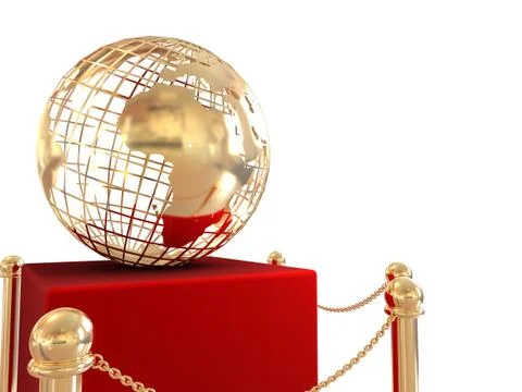 Gold globe background Stock Photos