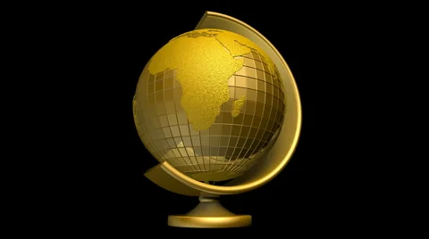 Gold globe of the earth  Video stock 907897