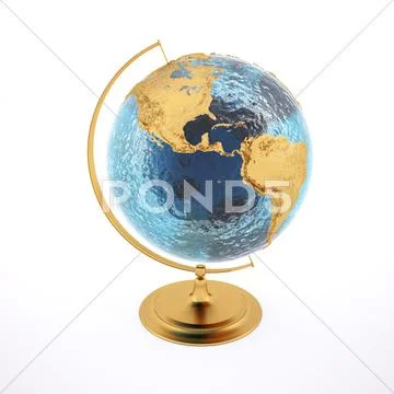 Gold globe Stock Illustration