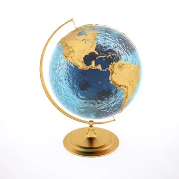 Gold globe Illustrazione stock