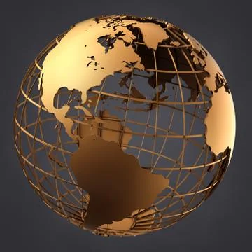 Gold Globe Foto stock