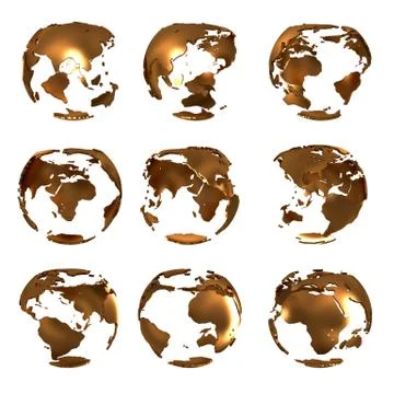 Gold globes Ilustración de archivo