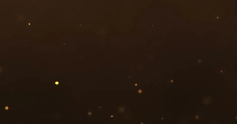 Gold glow particles bokeh sparkle glittering on black background, holiday Stock Footage 252185316