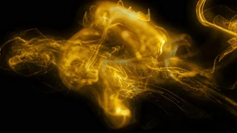 Gold Glowing Particles Cloud Background Loop Stock Footage 207803823