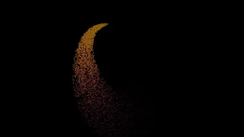 Gold glowing particles vertical all the video rising on black background wi.. Stock Footage 313155441