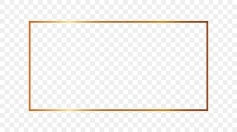 Gold glowing rectangular shape frame イラスト素材