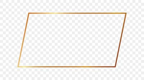 Gold glowing rectangular shape frame イラスト素材