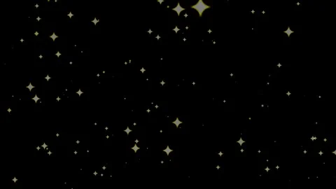 Gold Glowing Sparkles Four Pointed Stars 4K Loop Overlay Video stock 334533555