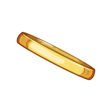 Gold golden ring cartoon vector illustration Illustrazione stock