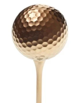 Gold golf ball Stock Photos