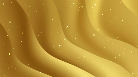 Gold Gradient Background with Wavy Lines and Dots for Luxury and Elegant Designs Stock Footage 285033535