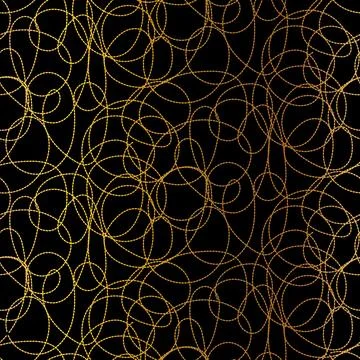 Gold Gradient Grunge Seamless Pattern With Chaos 스톡 일러스트