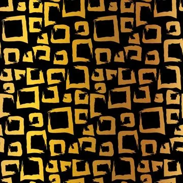 Gold Gradient Grunge Seamless Pattern Geometric Scratches Stock Illustration