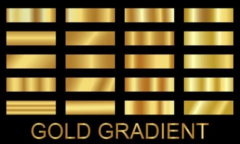 Gold gradient vector palette for background templates Illustrazione stock