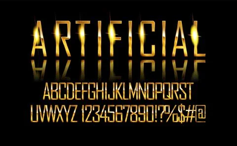 Gold Grand Opening text effect Stock Illustration