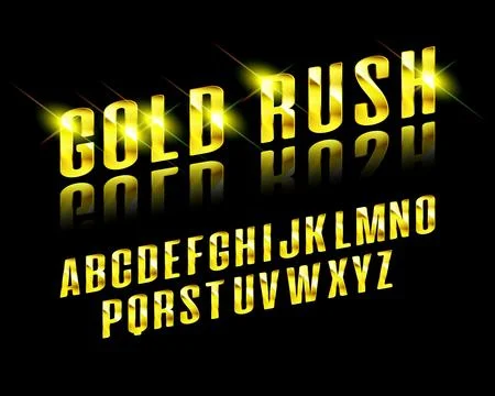 Gold Grand Opening text effect. Illustrazione stock