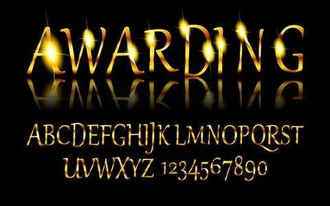 Gold Grand Opening text effect. Illustrazione stock