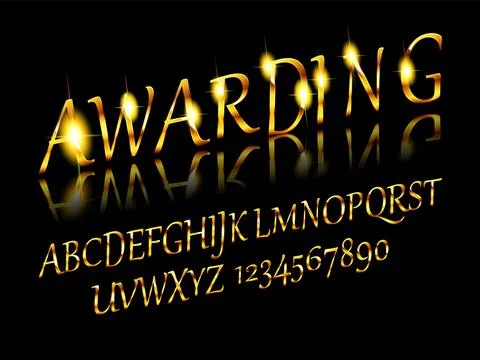 Gold Grand Opening text effect. Illustrazione stock