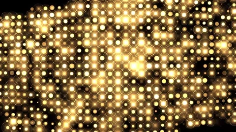 Gold grid on black background Stock Footage 267361134