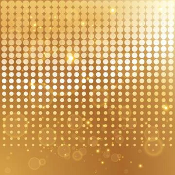 Gold halftone background template Stock Illustration