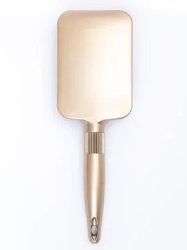 Gold hand mirror Stock Photos