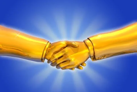 Gold-Handshake-Background Stock Illustration
