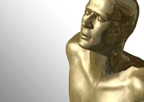 Gold head 库存插图