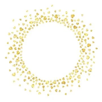 Gold heart circle Stock Illustration