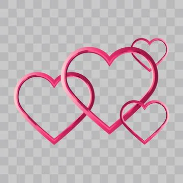 Gold Heart Element Design. Vector Illustration Stock Illustration