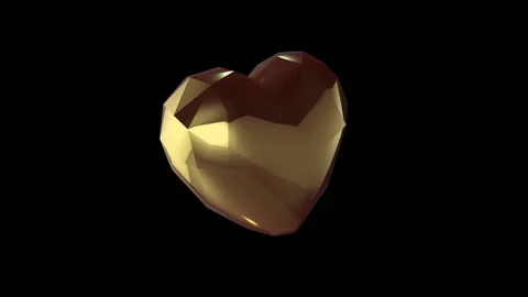 Gold Heart Stock Footage 162685555