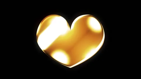 Gold Heart Stock Footage 220659298