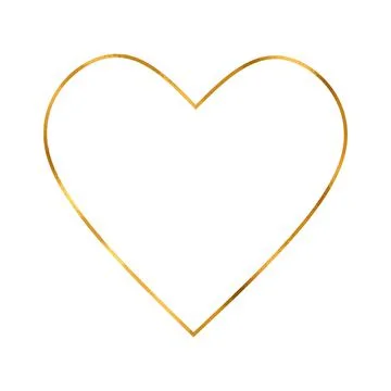 Gold heart Frame Vector. Calligraphy heart background. Heart frameArt, Print Stock Illustration