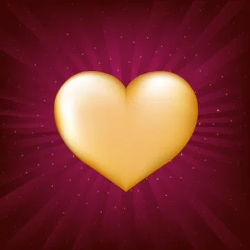 Gold heart Stock Illustration
