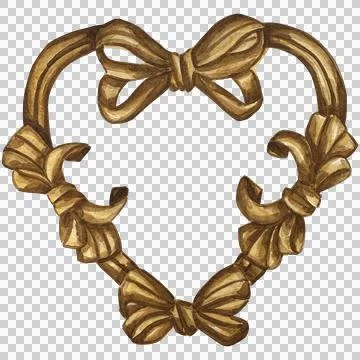 Gold heart Stock Illustration