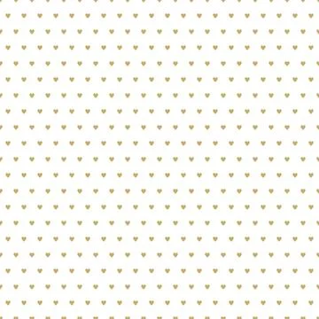 Gold heart shape seamless pattern vector illustration. Illustrazione stock