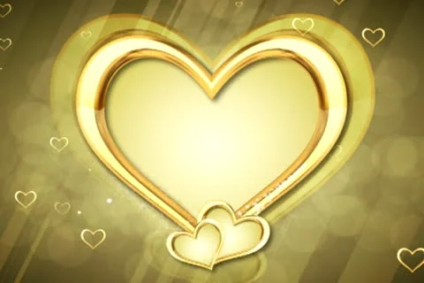 Gold Hearts Background 01 Stock Footage 10873699