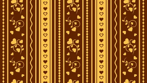 Gold hearts on the brown background Stock Footage 115843040