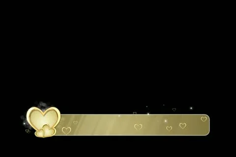 Gold Hearts Lower Third Stock Footage 10873701