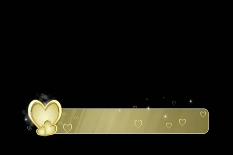 Gold Hearts Lower Third Widescreen 스톡 동영상 10874898