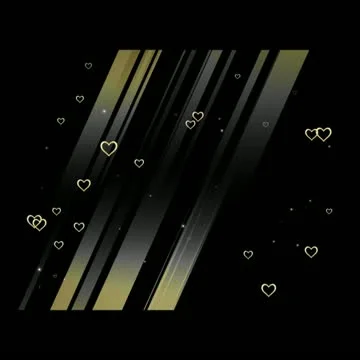 Gold Hearts Motion Design Element 02 HD Stock Footage 10873626