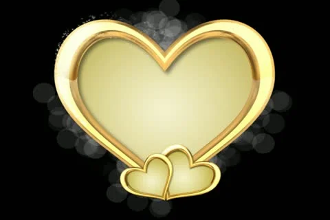 Gold Hearts Motion Design Element 01 Stock Footage 10873702
