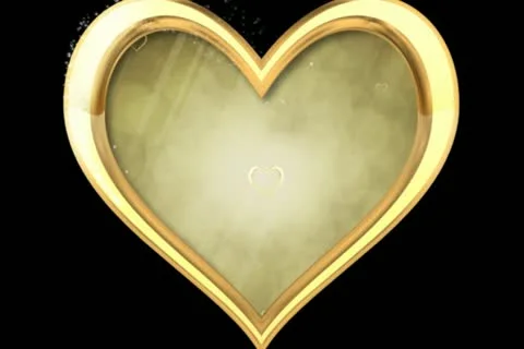 Gold Hearts Wipe Stock Footage 10873705