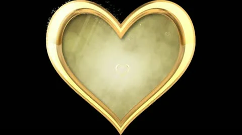 Gold Hearts Wipe HD Stock Footage 10873631
