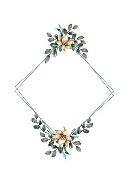 Gold herbs selection design round invitation frame. Rustic boho wedding wreath Stock Illustration