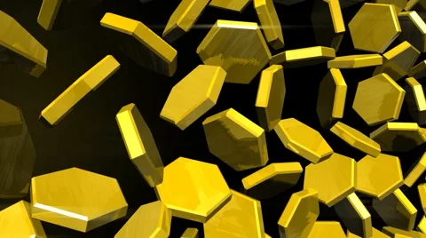 Gold Hex Stock Footage 1056435