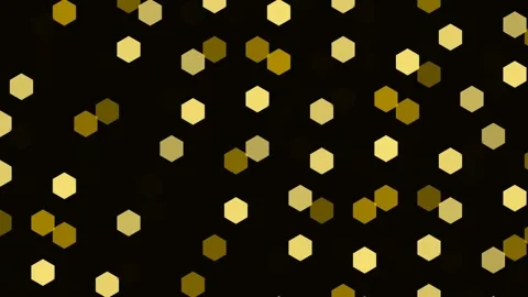 Gold Hexagon Grid Random Flicker Hex Grid Background Loop 動画素材 342609212
